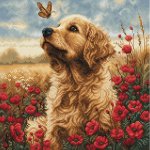 (image for) Meeting In the Flowering Field Cross Stitch Kit